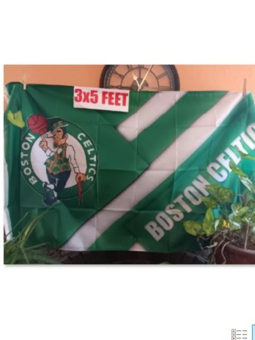 Boston Celtics Diagonal NBA 3x5 Flag